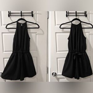 BeBop Elegant Black Halter Romper